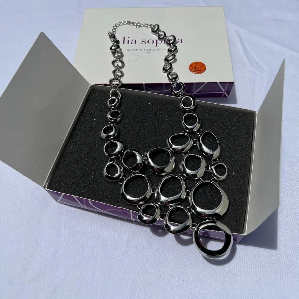 Lia Sophia Silver Tone Torrent Necklace - Picture 3 of 6